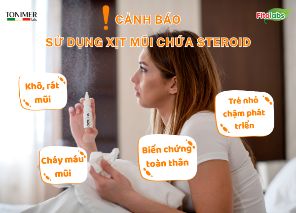biến chứng khi dùng xịt mũi steroid