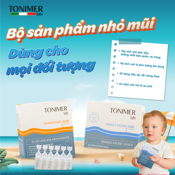 bộ sản phẩm nhỏ mũi Tonimer lab