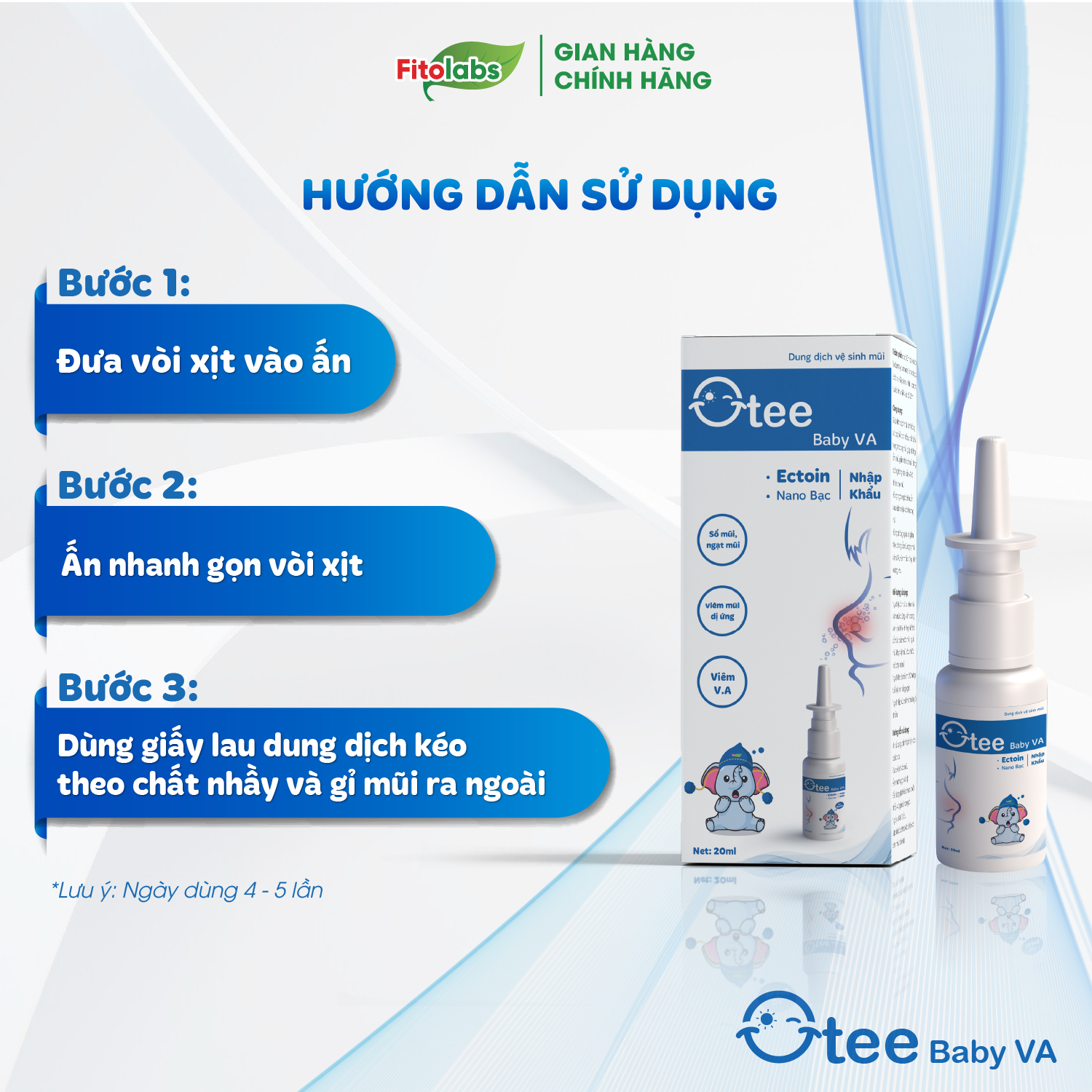 cách dùng xịt mũi otee baby VA