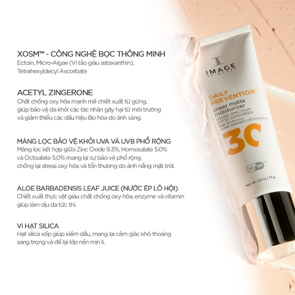 Công dụng nổi bật của Kem chống nắng DAILY PREVENTION Sheer Matte Moisturizer SPF 30