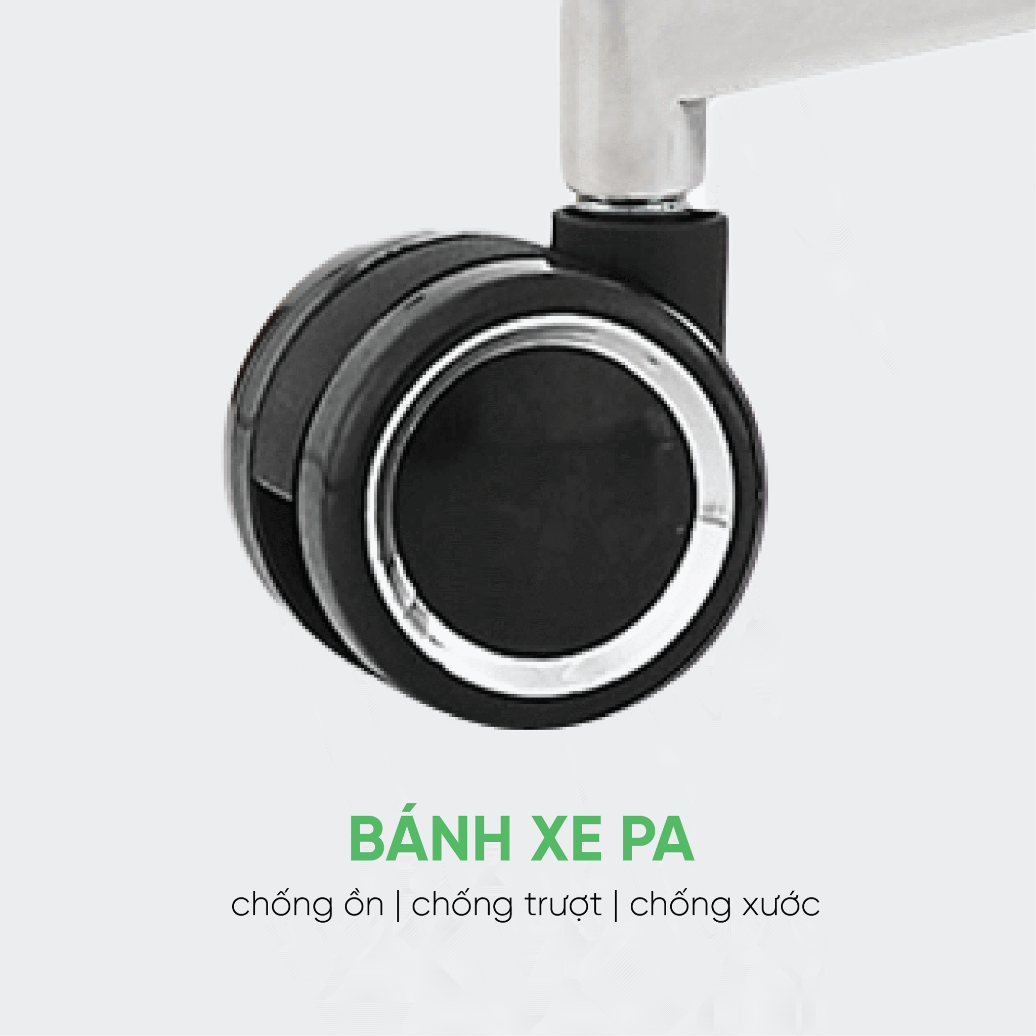 Ghế Công Thái Học Upgen Revolution bản nâng cấp 2025 có bánh xe được làm từ nhựa PA chất lượng cao