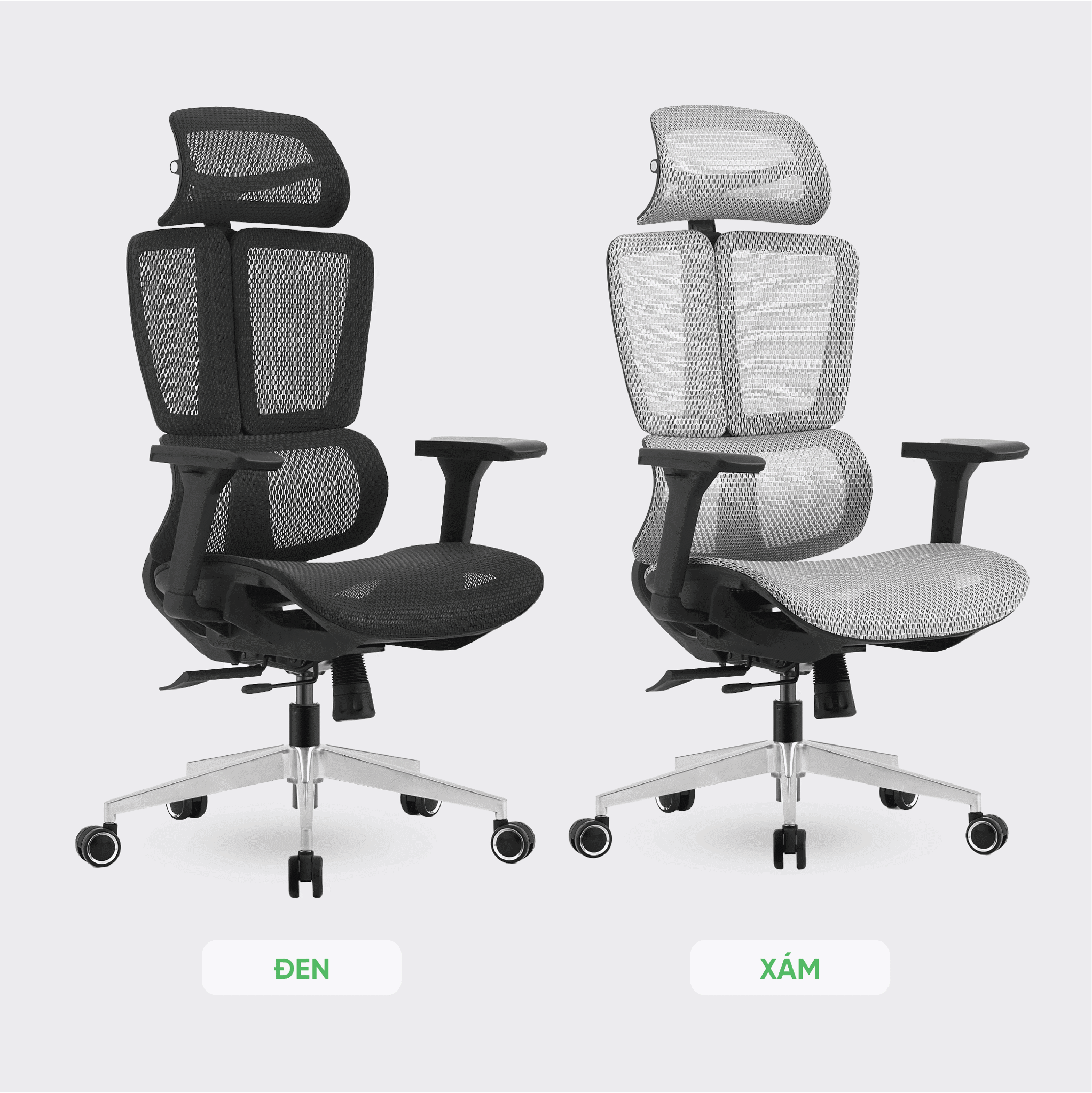 Ghế công thái học UpGen Revolution 2025 có Mâm ghế thác nước được nâng cấp với đệm định hình ở viền mâm: