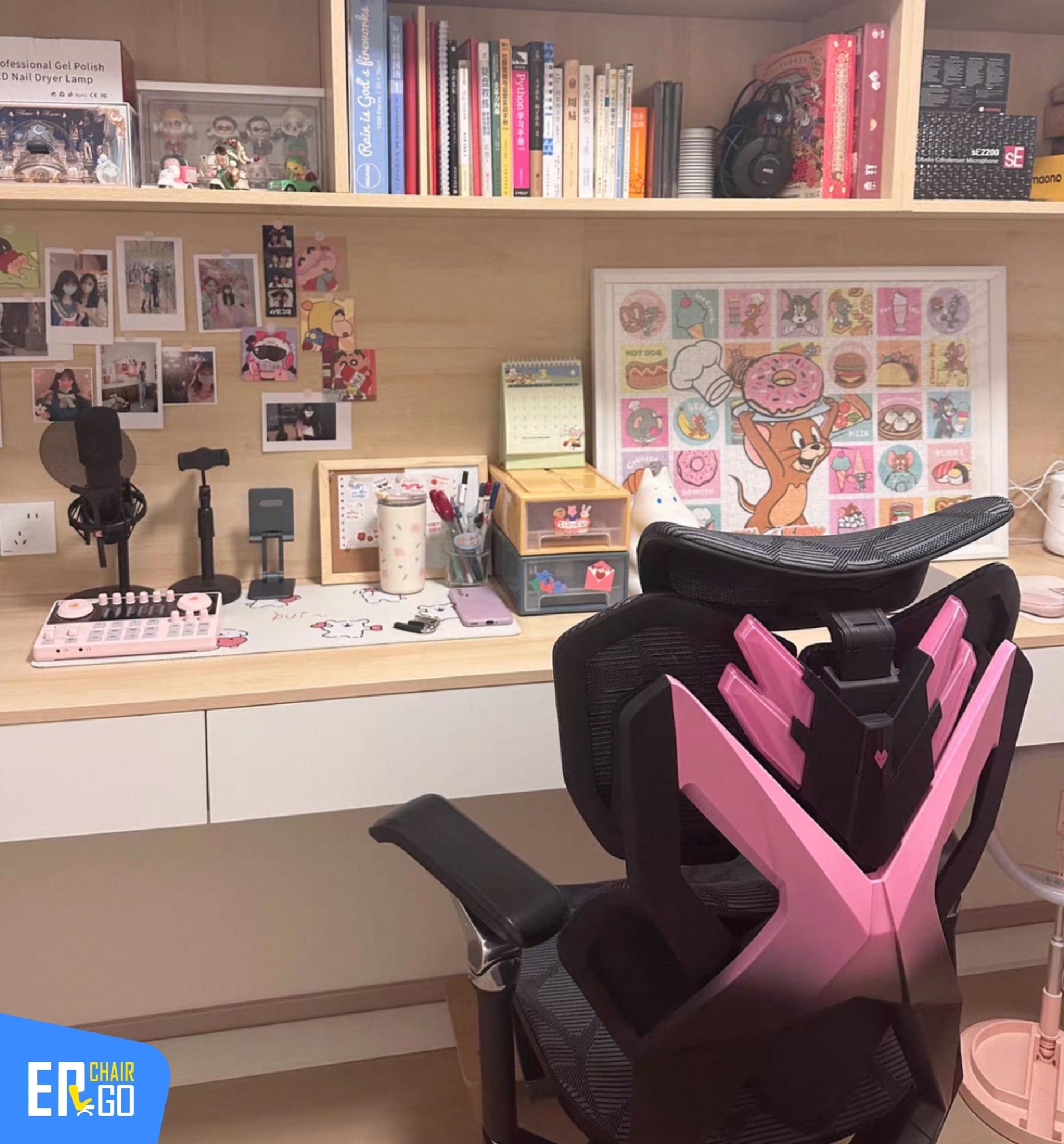 Ghế Công Thái Học Gaming Sihoo Xiaoqi X5 bản Pro màu Hồng Đen