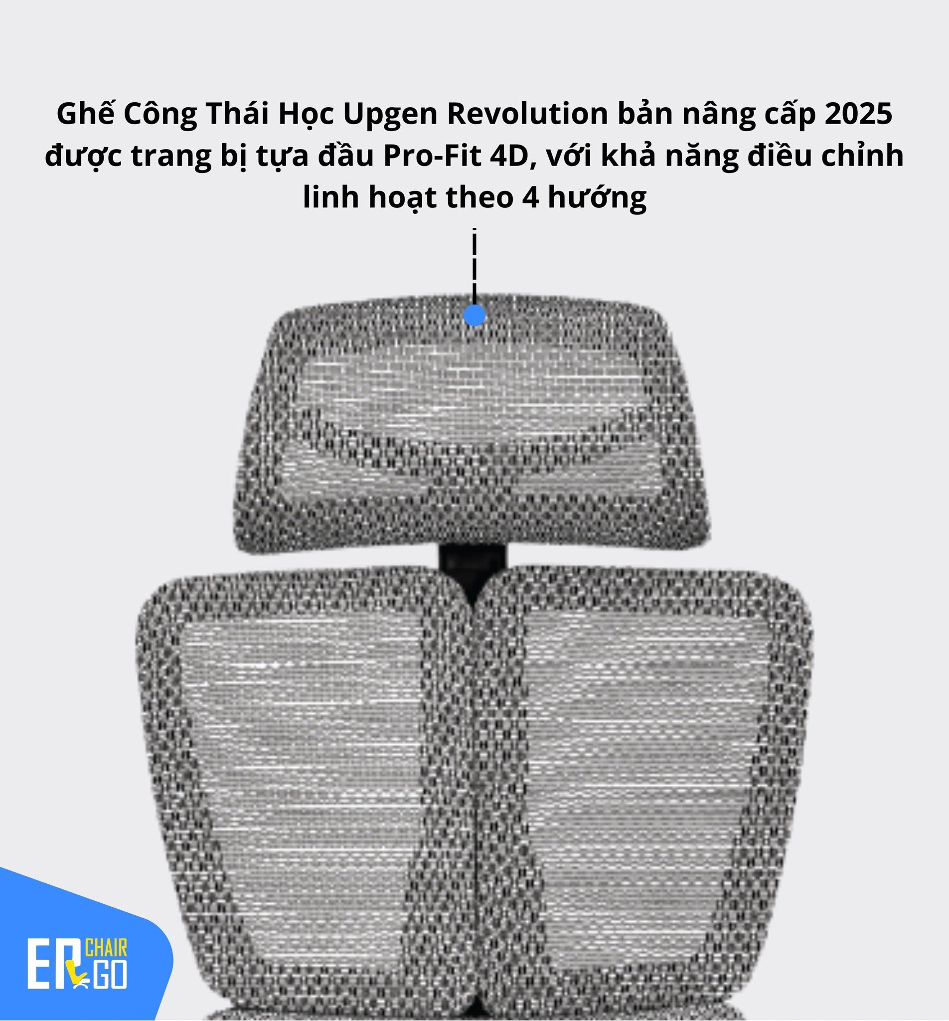 Ghế công thái học UpGen Revolution 2025 có Tựa đầu Pro-Fit 4D điều chỉnh 4 hướng