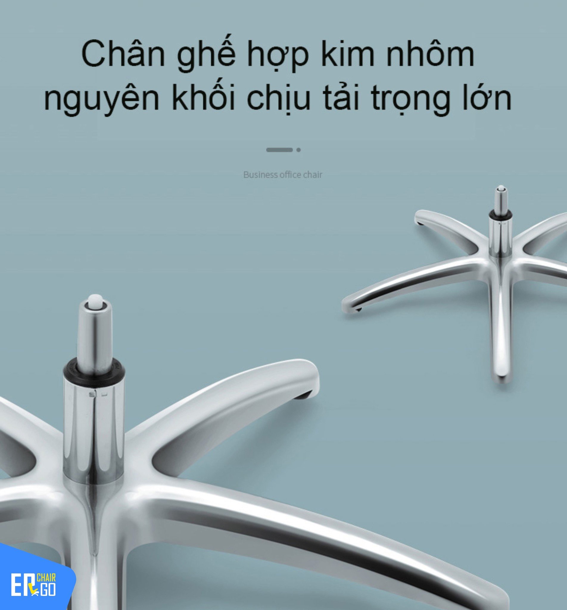 Ghế công thái học Sihoo M57 có chân ghế hợp kim nhôm 5 chấu chắc chắn, bánh xe PU chống ồn