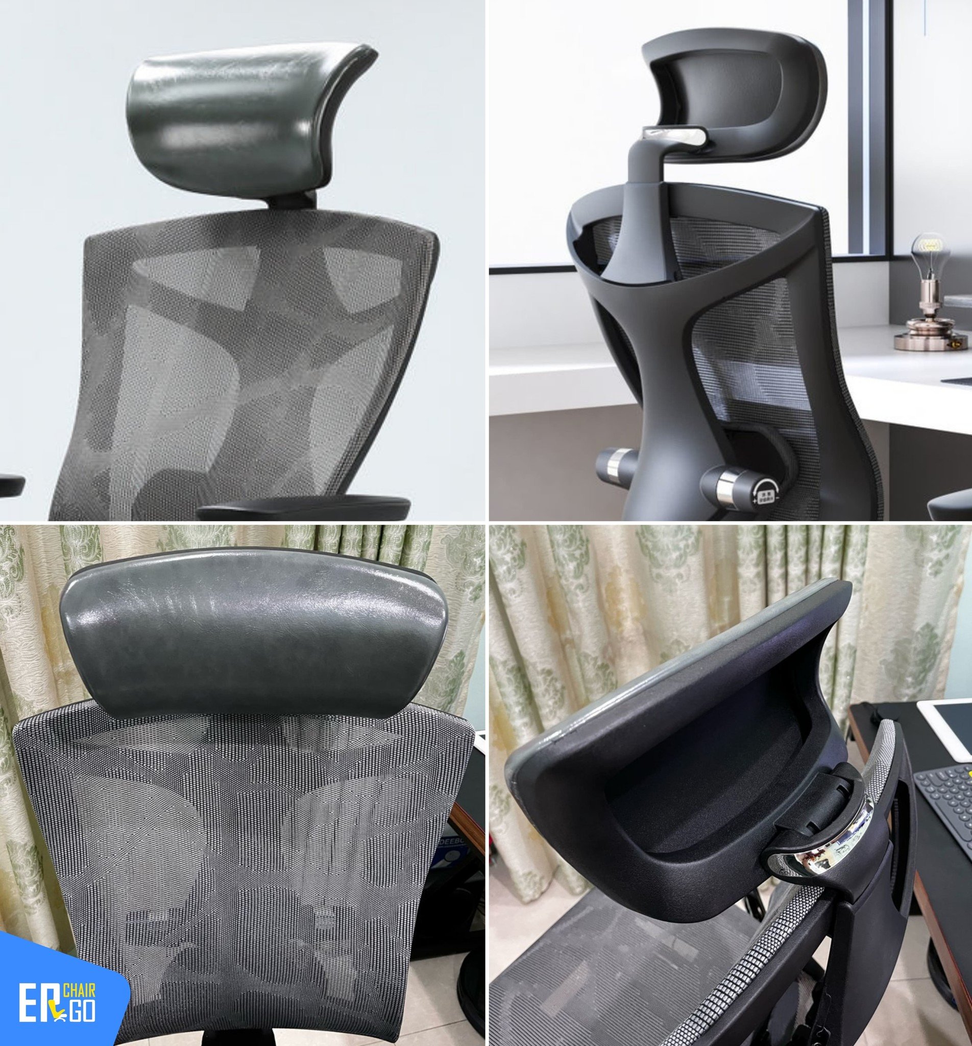 Tựa đầu của Sihoo V1 lại được bọc bằng chất liệu da cao cấp, mang lại vẻ ngoài sang trọng và độc đáo
