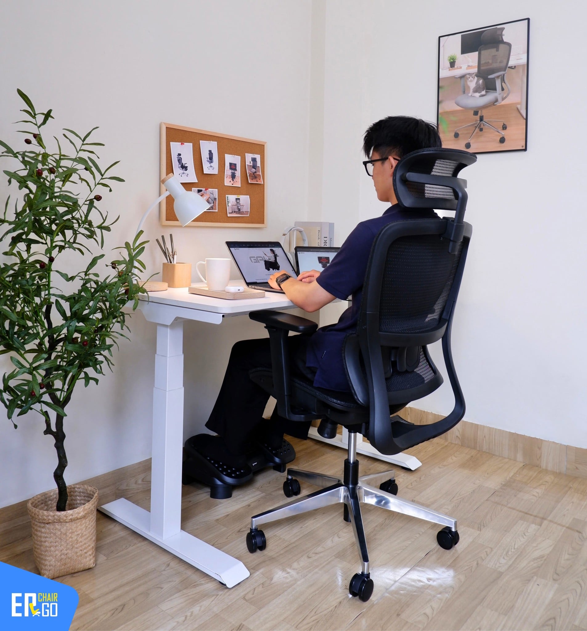 Hình ảnh thực tế của Ghế Công Thái Học Gami Lum2 bản 3D và 2D