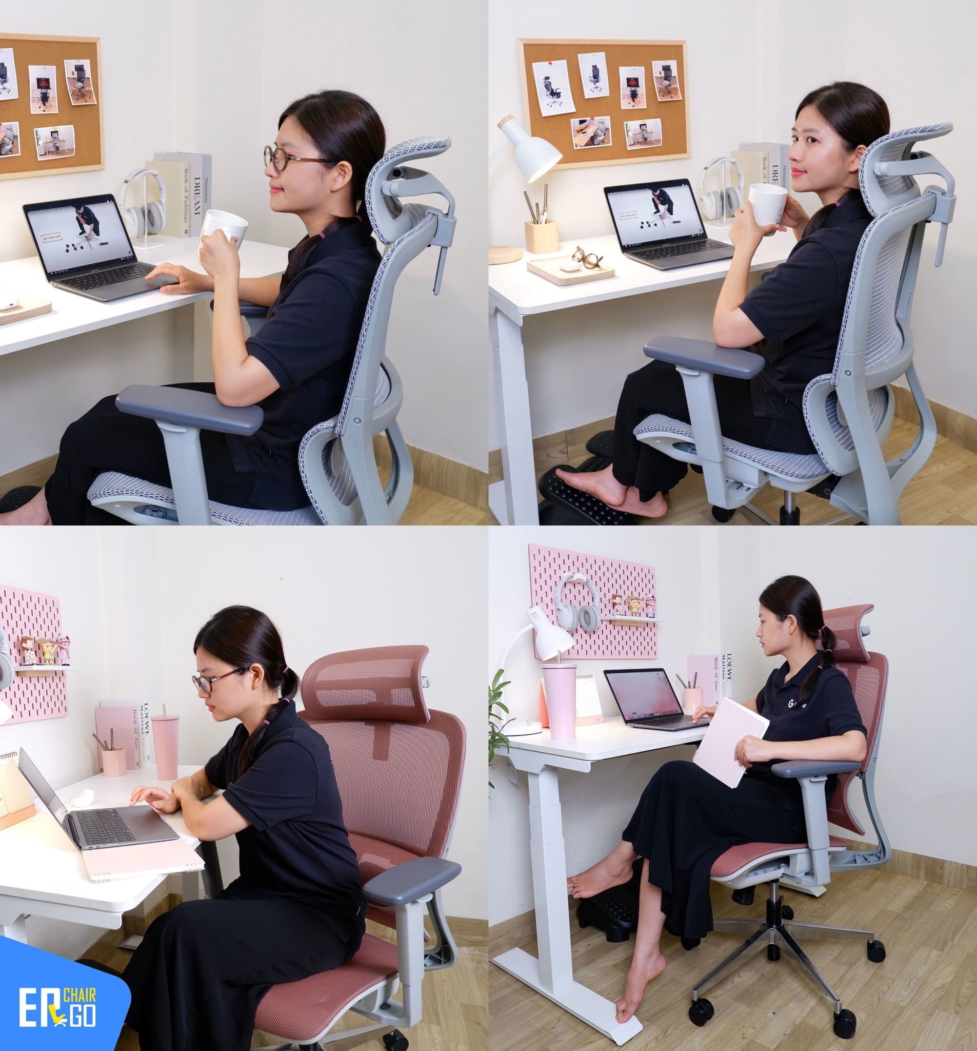 Hình ảnh thực tế của Ghế Công Thái Học Gami Lum2 bản 3D và 2D