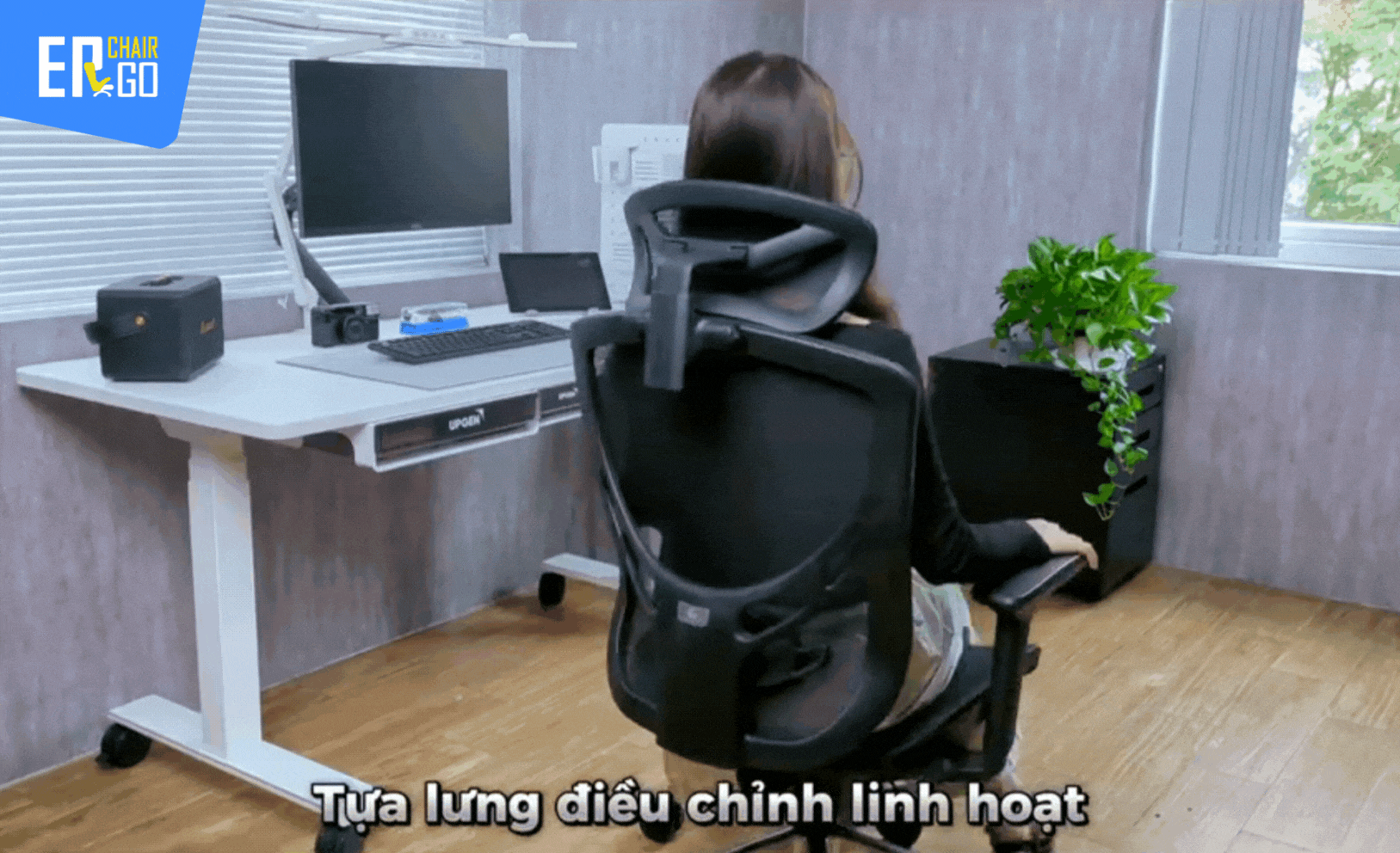 Khung lưng của Ghế công thái học GTChair I-VINO MT có khả năng tùy chỉnh khung lưng vô cùng linh hoạt, có thể nâng cao - hạ thấp
