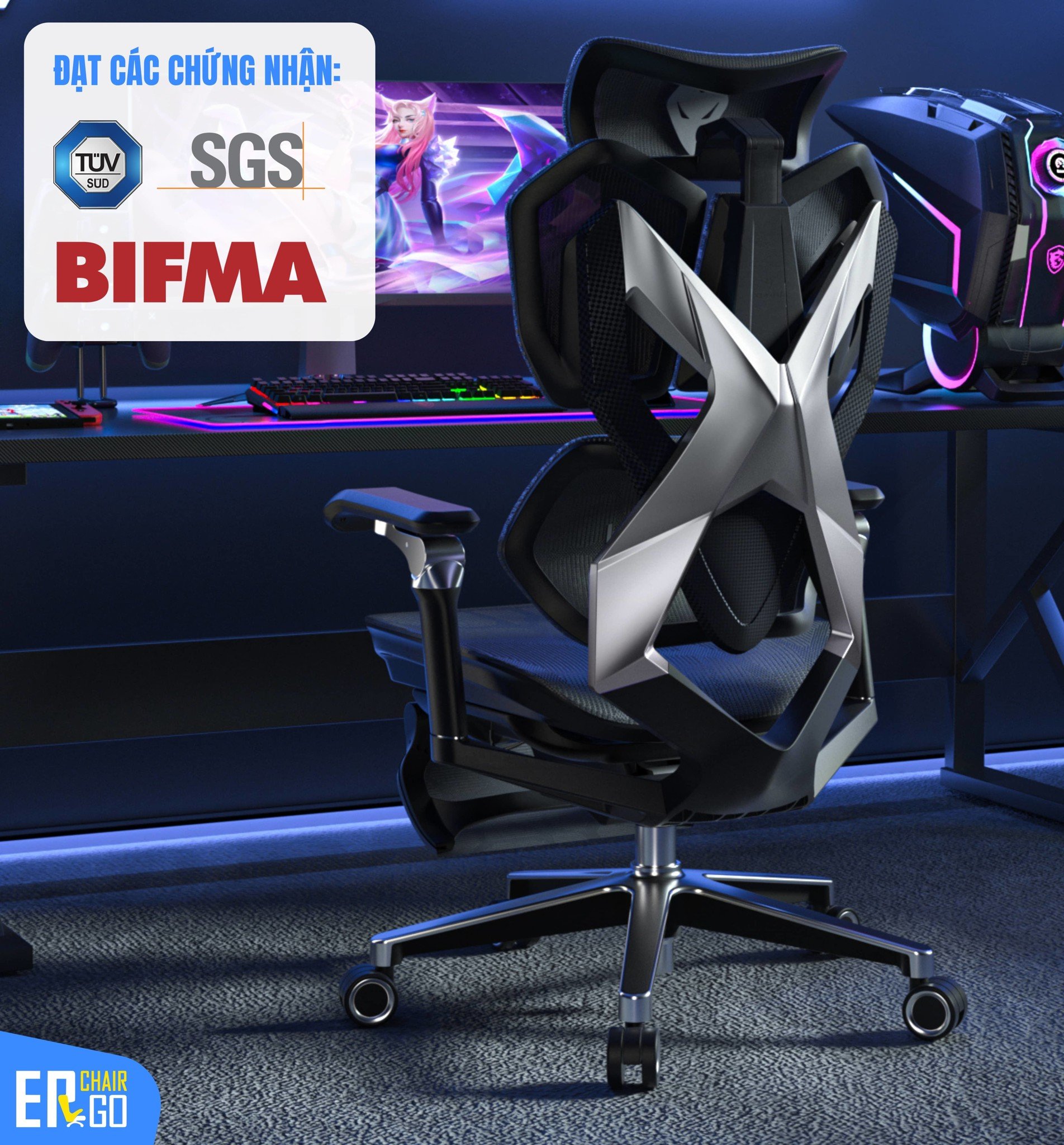 Ghế Công Thái Học Gaming Sihoo Xiaoqi X5 đạt được những chứng nhận cao cấp từ TUV SUD, SGS và BIFMA