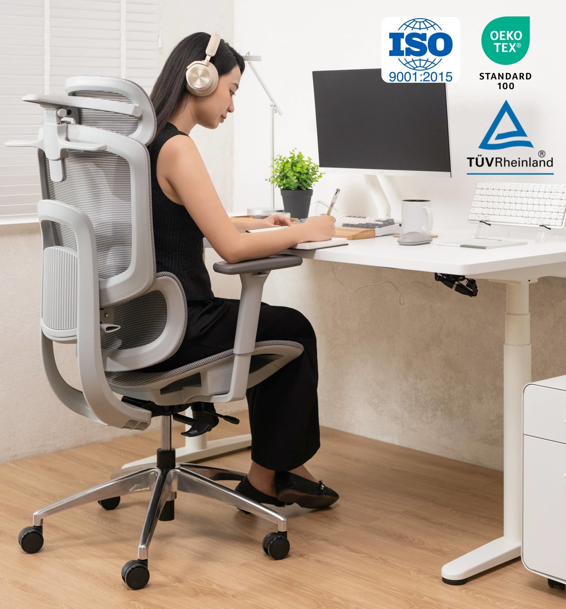 Ghế Công Thái Học Gami Metic đạt chứng nhận ISO 9001:2015, TUV RHEINLAND, OEKO-TEX® STANDARD 100