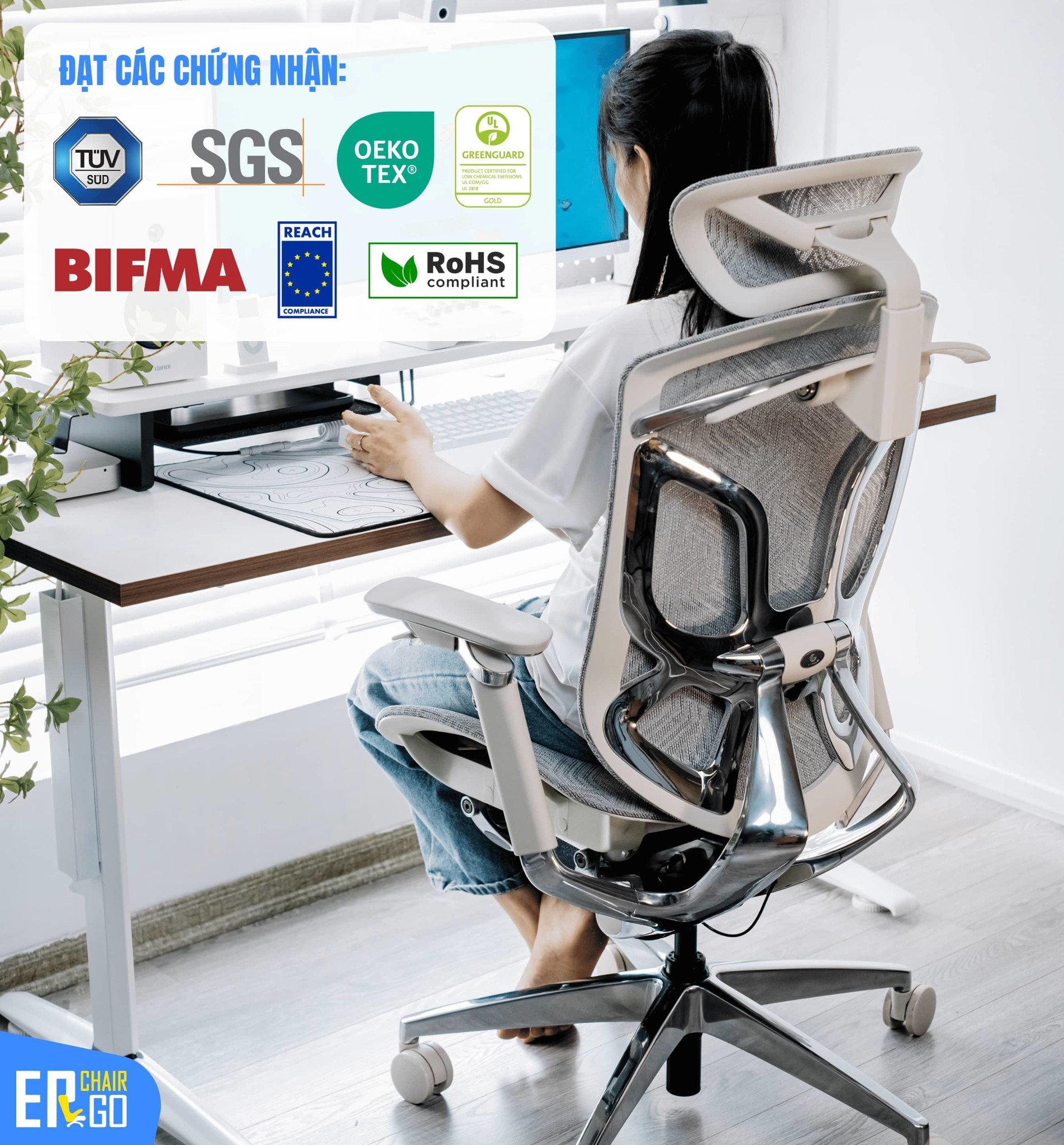 Ghế Công Thái Học GTChair Dvary Butterfly Pro 5D (bản nâng cấp 2024) đạt được các chứng nhận chất lượng toàn cầu và xử dụng vật liệu cao cấp