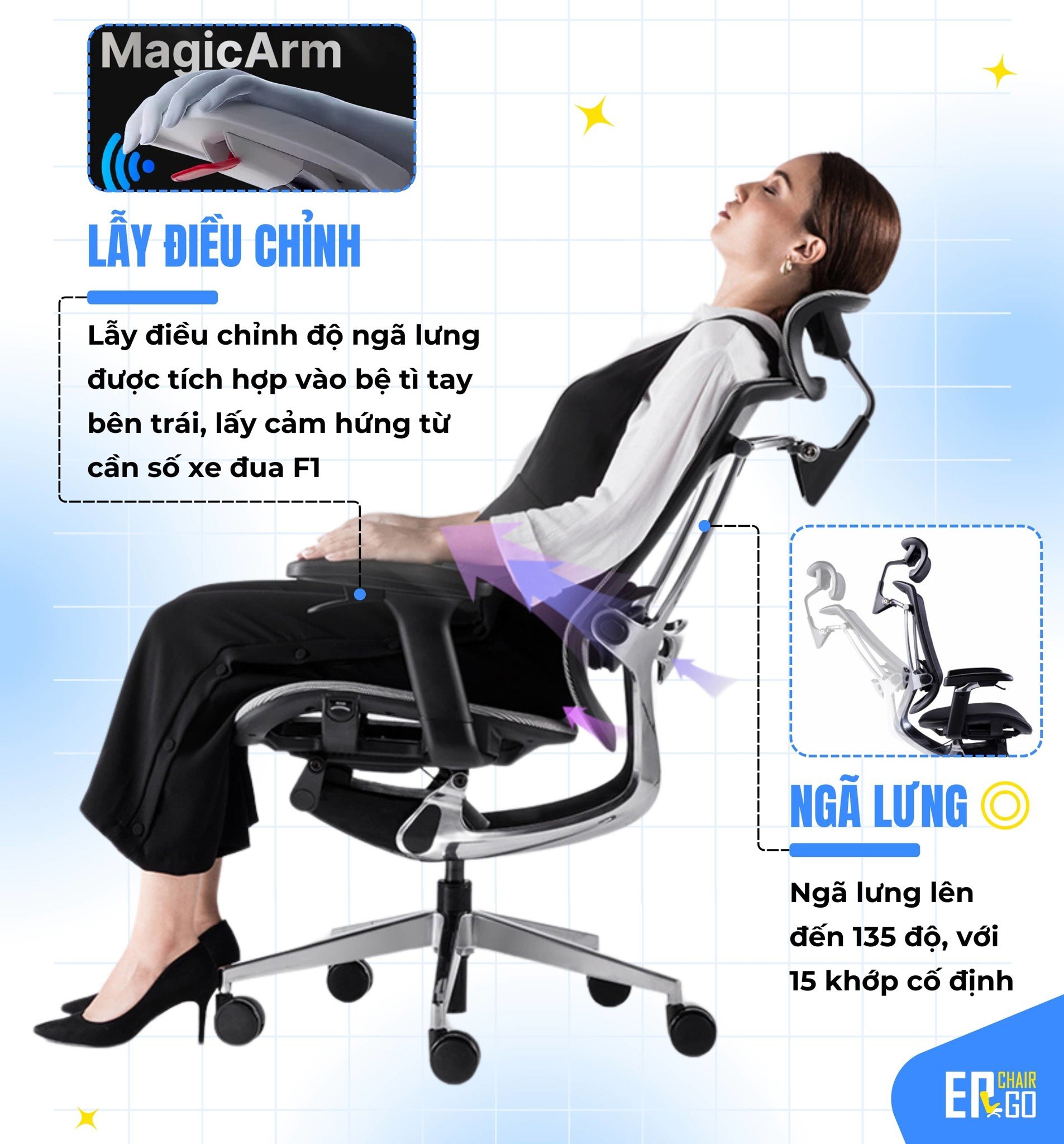 Ghế công thái học GTChair Marrit X 5D Ergonomic Chair