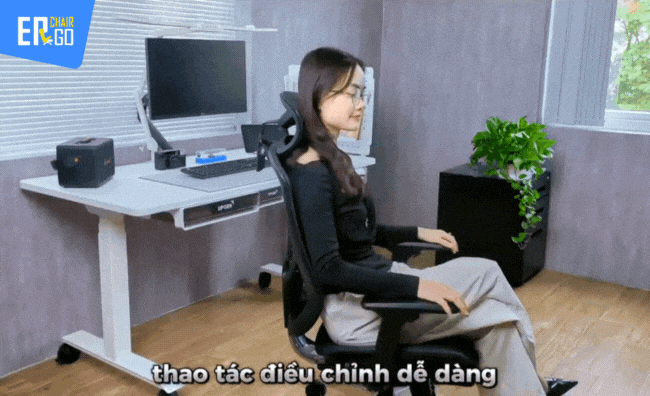 Ghế công thái học GTChair I-VINO MT hỗ trợ ngả lưng từ 90 độ - 135 độ