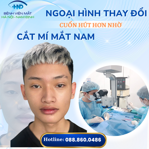 Cắt mí mắt cho nam giới - Làm tôn vẻ lịch lãm, nam tính - Giải pháp 