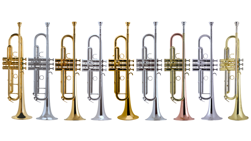 Kèn Trumpet được làm từ nhiều vật liệu khác nhau