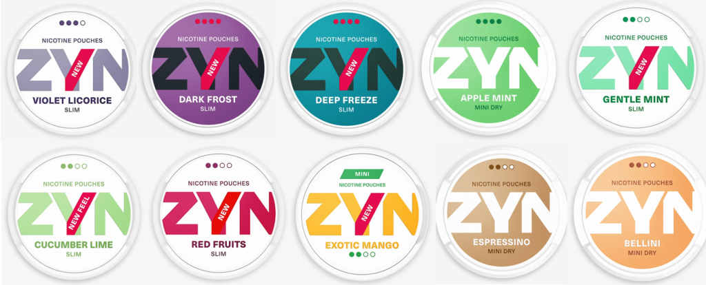Tìm hiểu 5 hương vị hàng đầu trong zyn nicotine pouches