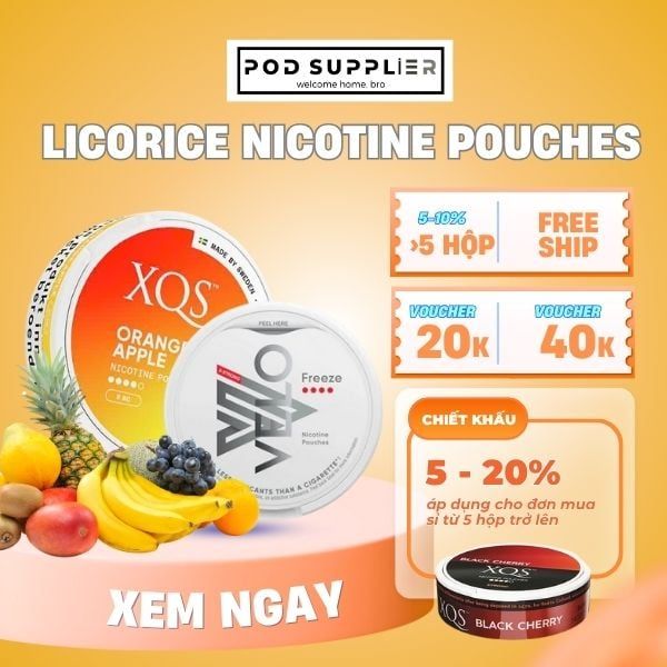 Đối tượng sử dụng túi ngậm nicotine hương cam thảo