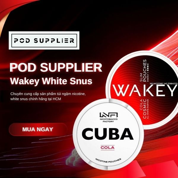 Túi ngậm Wakey White Snus tại Pod Supplier
