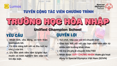 LUMOS TUYỂN CỘNG TÁC VIÊN CHƯƠNG TRÌNH 