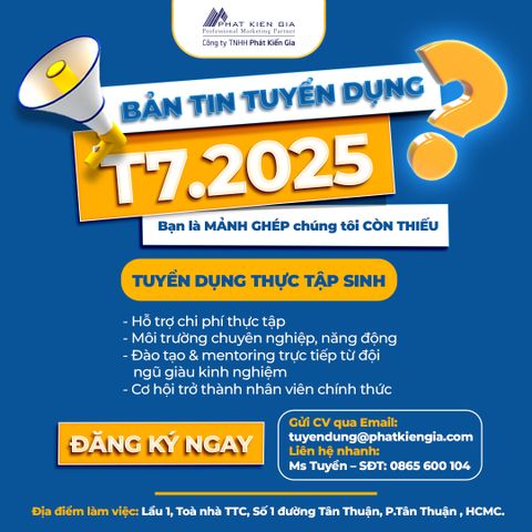 [TUYỂN DỤNG] THỰC TẬP SINH DIGITAL MARKETING & ECOMMERCE TALENT