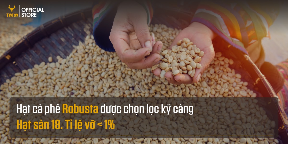 Cà phê bột Toro Robusta nguyên chất 100%