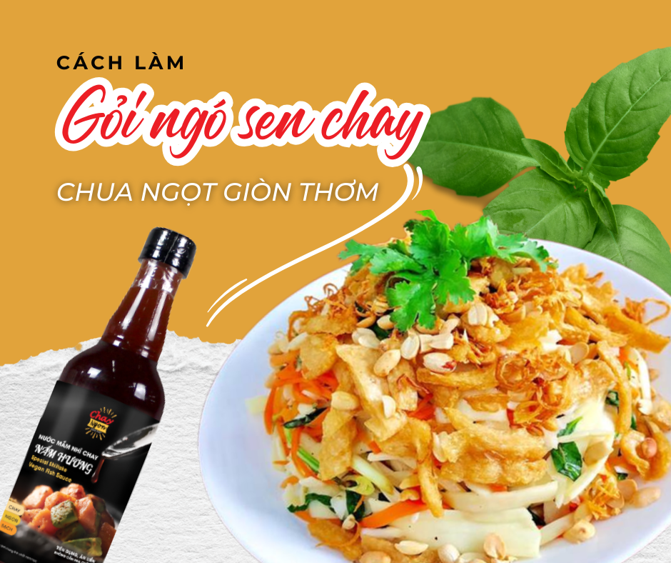 Cách làm gỏi ngó sen chay thanh tịnh ngày thu