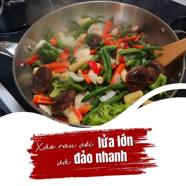 Mẹo xào rau manh mướt và hấp dẫn