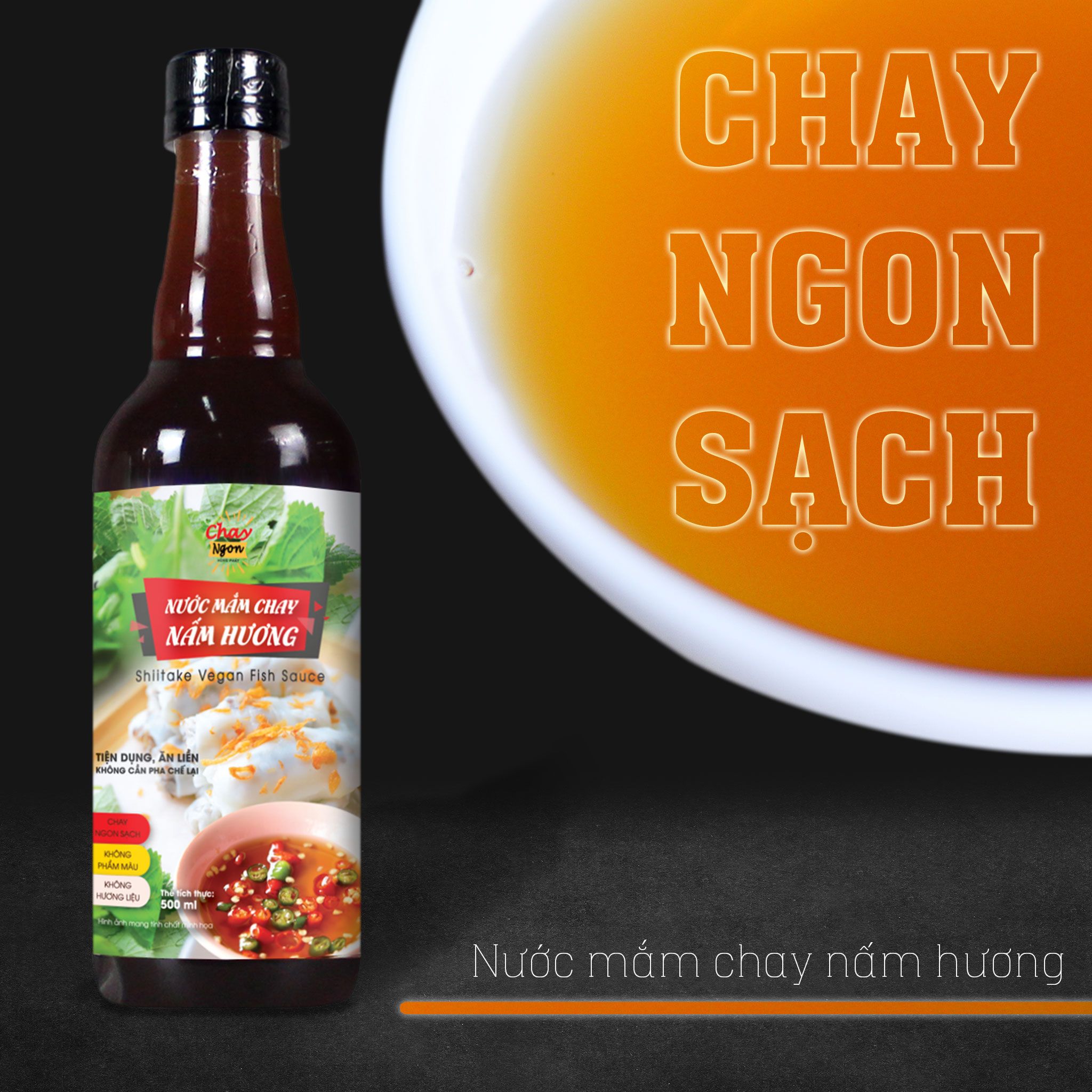 nước mắm chay nấm hương