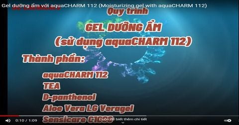 Gel dưỡng ẩm với aquaCHARM 112 (Moisturizing gel with aquaCHARM 112)