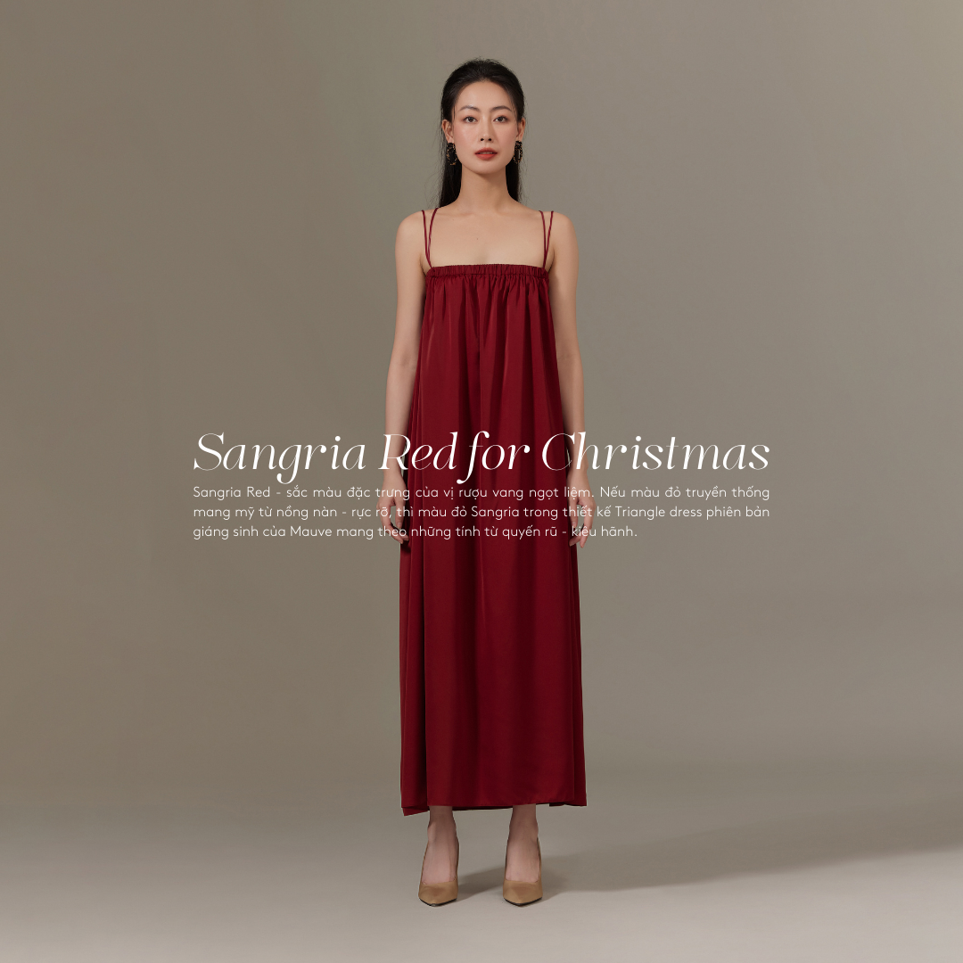 Triangle dress - version ‘Sangria Red for Christmas’