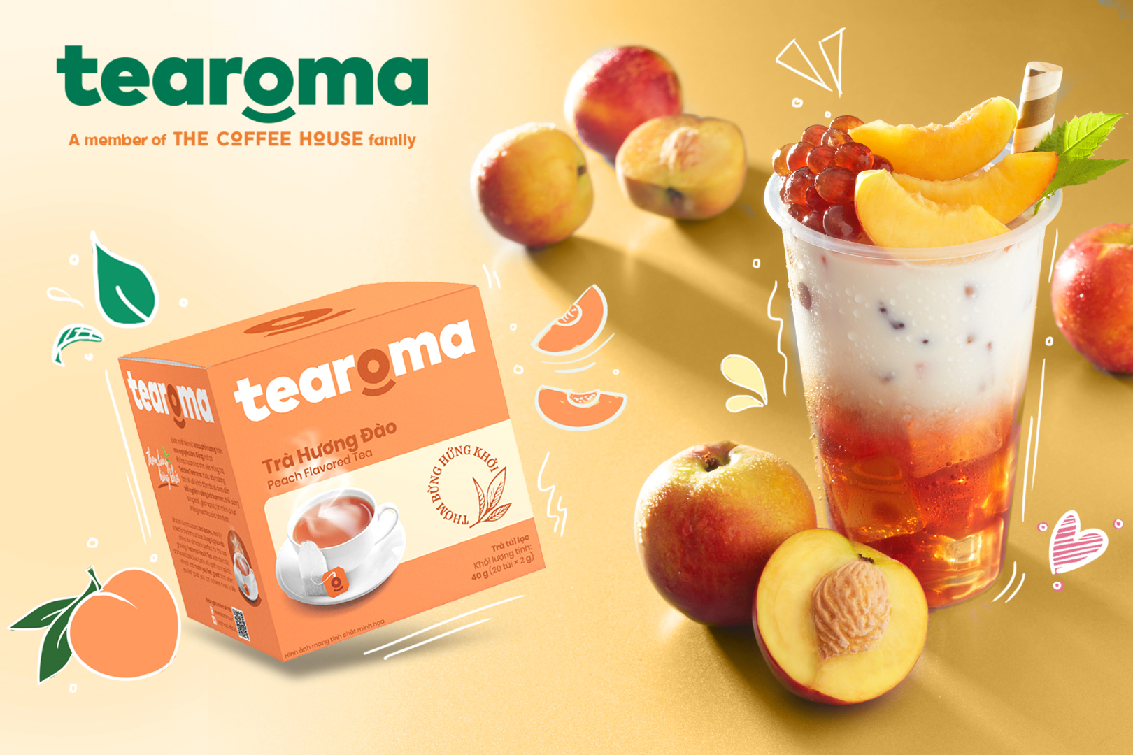 Yummy Peach Milk tea! tearoma