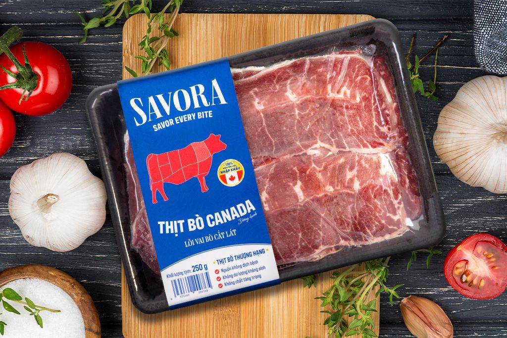 Lõi Vai Bò Canada Cắt Lát Savora