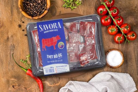 Nạc Vai Bò Úc Đông Lạnh Cắt Lúc Lắc Savora