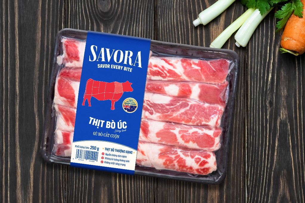 Gù Bò Úc Đông Lạnh Cắt Cuộn Savora