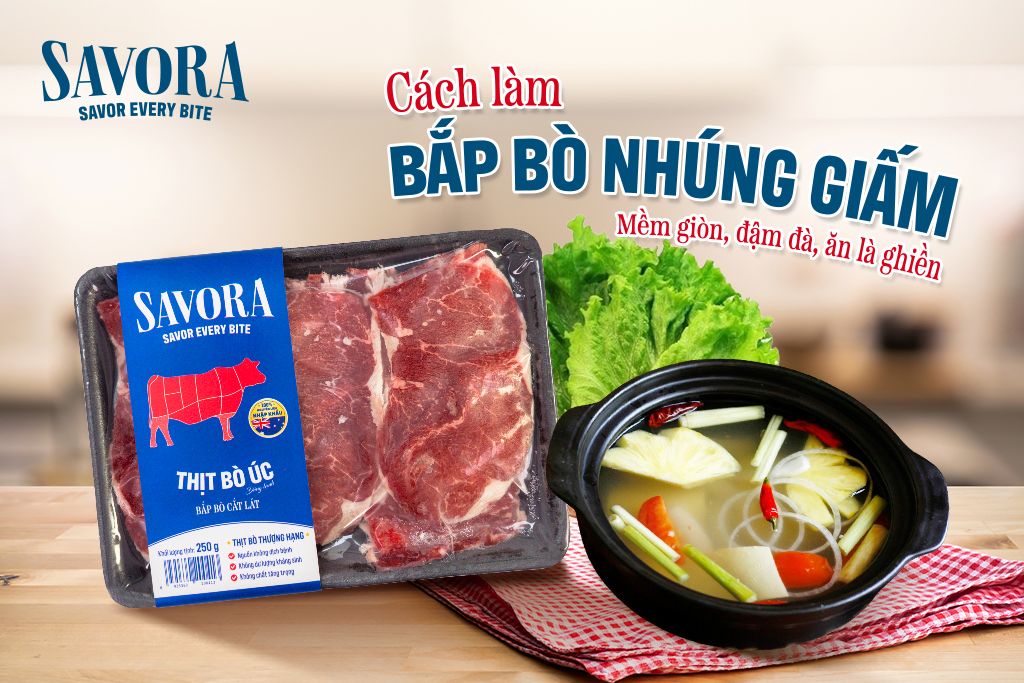 Bắp bò nhúng giấm – Mềm giòn, đậm đà, ăn là ghiền