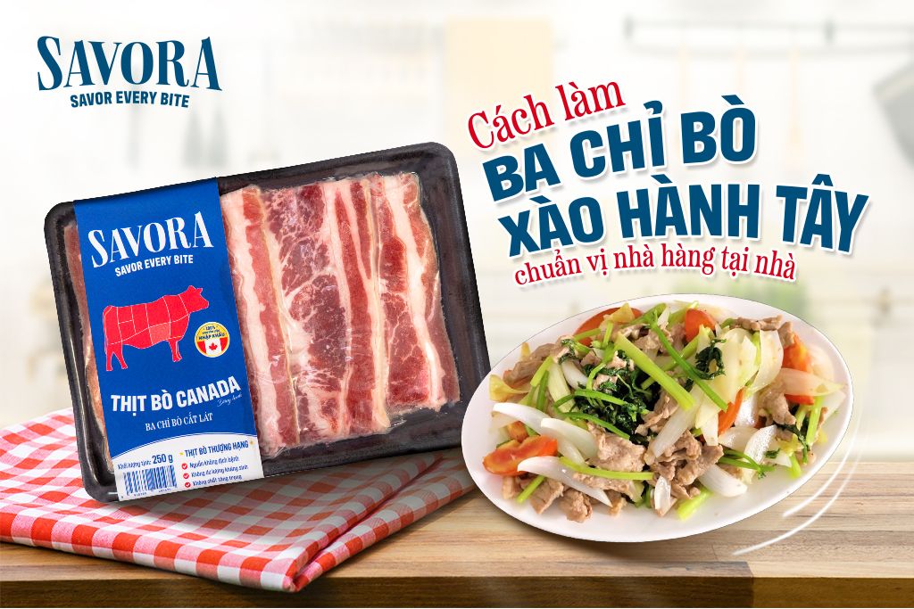 Cách Làm Ba Chỉ Bò Xào Hành Tây