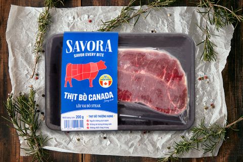 Lõi Vai Bò Canada Đông Lạnh Steak Savora