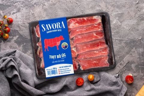 Gầu Bò Úc Đông Lạnh Cắt Cuộn Savora