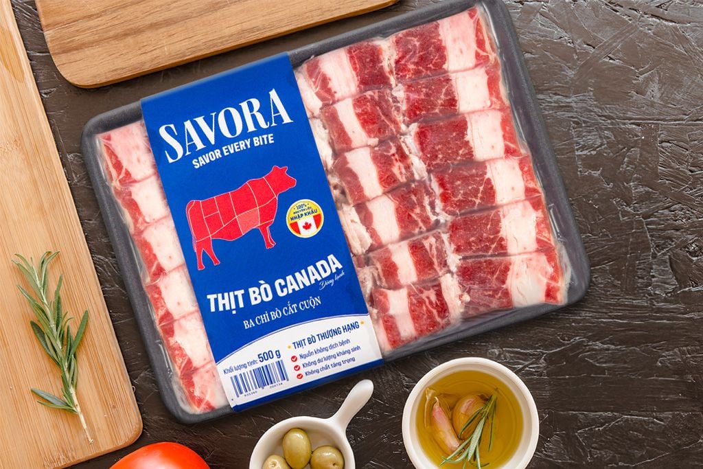 Savora Frozen Canadian Beef Belly Roll Cut