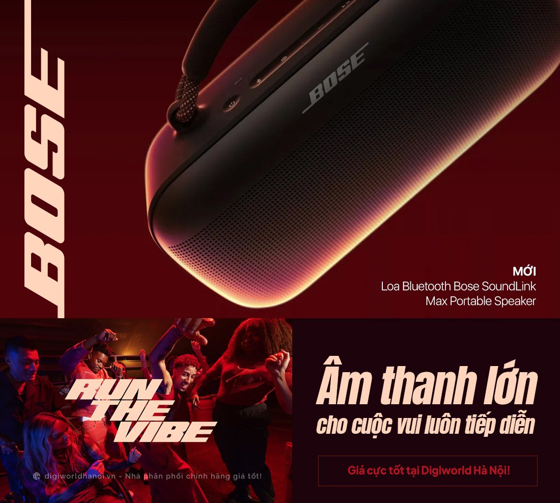 Loa di động Bose SoundLink Max Portable Speaker đã có hàng tại Digiworld Hà Nội với mức giá cực tốt!