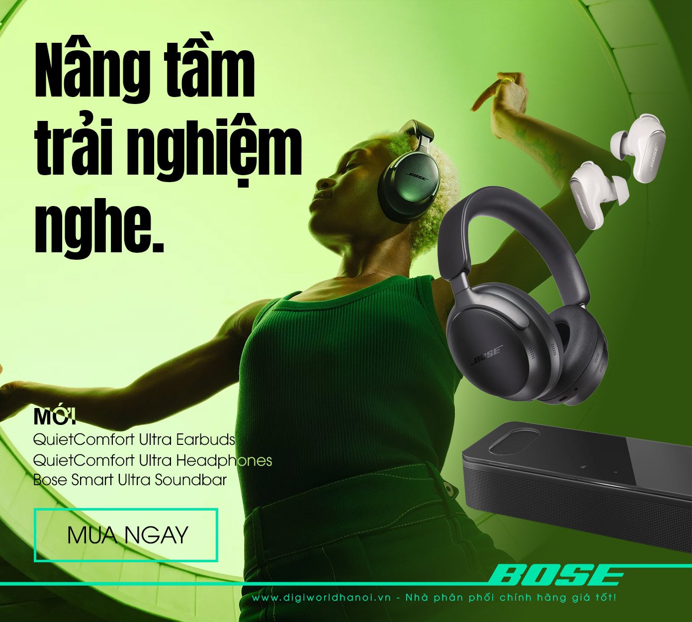 Tai nghe Bose QuietComfort Ultra Headphones, Bose QuietComfort Ultra Earbuds, Loa Bose Smart Ultra Soundbar đã có hàng tại Digiworld Hà Nội với mức giá cực tốt!