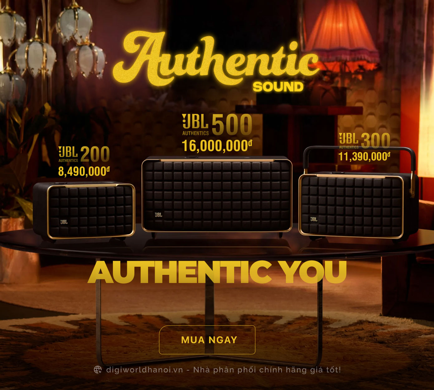 JBL Authentics 500, 300, 200 tại Digiworld Hà Nội đang có giá tốt!