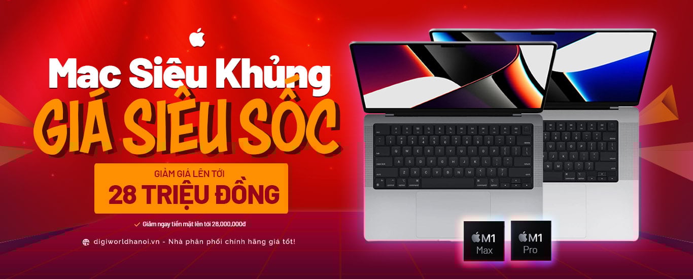 Macbook Pro 14 inch, 16 inch đang được giảm giá lên tới 28 triệu đồng tại Digiworld Hà Nội