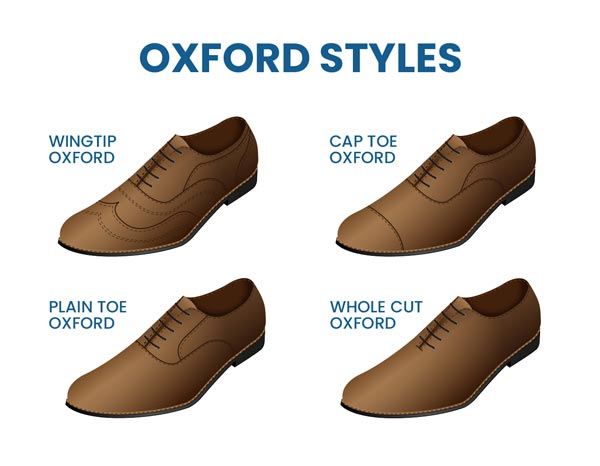 Các loại giày Oxfords phổ biến nhất