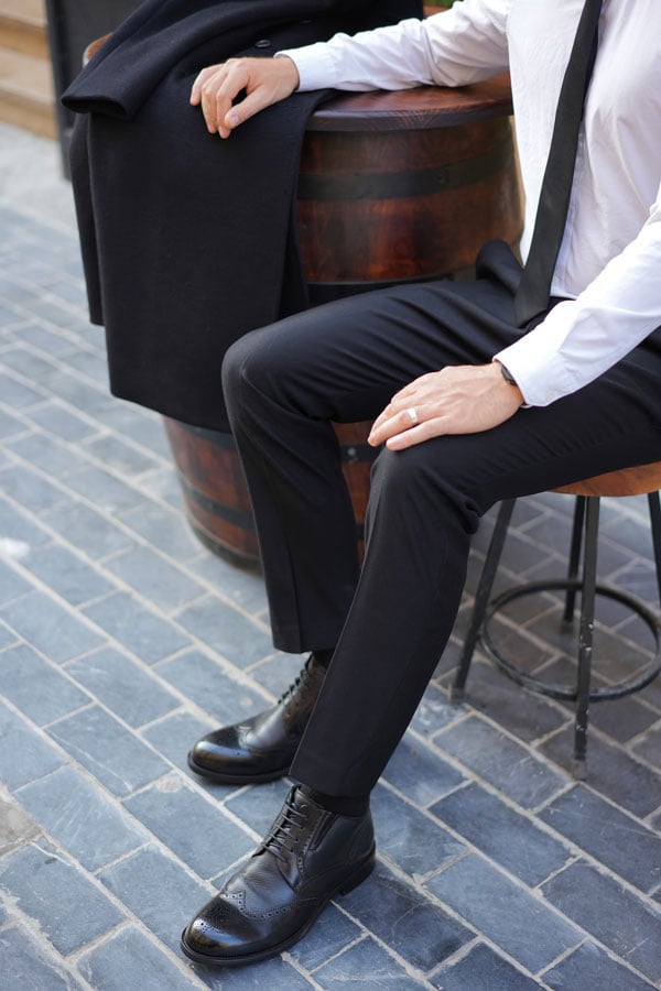 Combo giày tây Derby kết hợp cùng quần tây và áo sơ mi