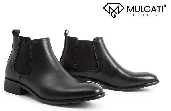 Giày da boots nam mũi nhọn Chelsea Boots F708-5