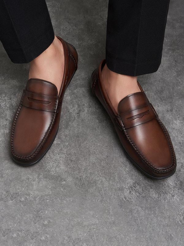 Giày nam đế bằng Penny Moccasin Mulgati