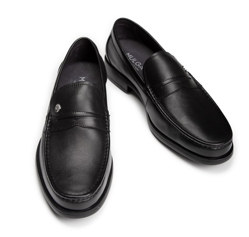 Giày da đen nam Mulgati Penny Loafer A22098
