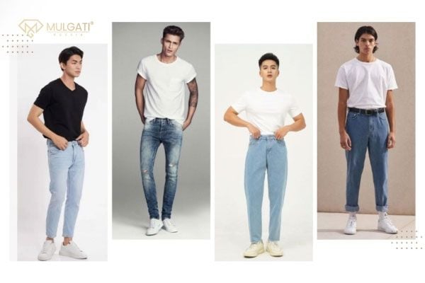 Kết hợp giày lười da trắng với áo phông trơn màu và quần jeans đơn giản